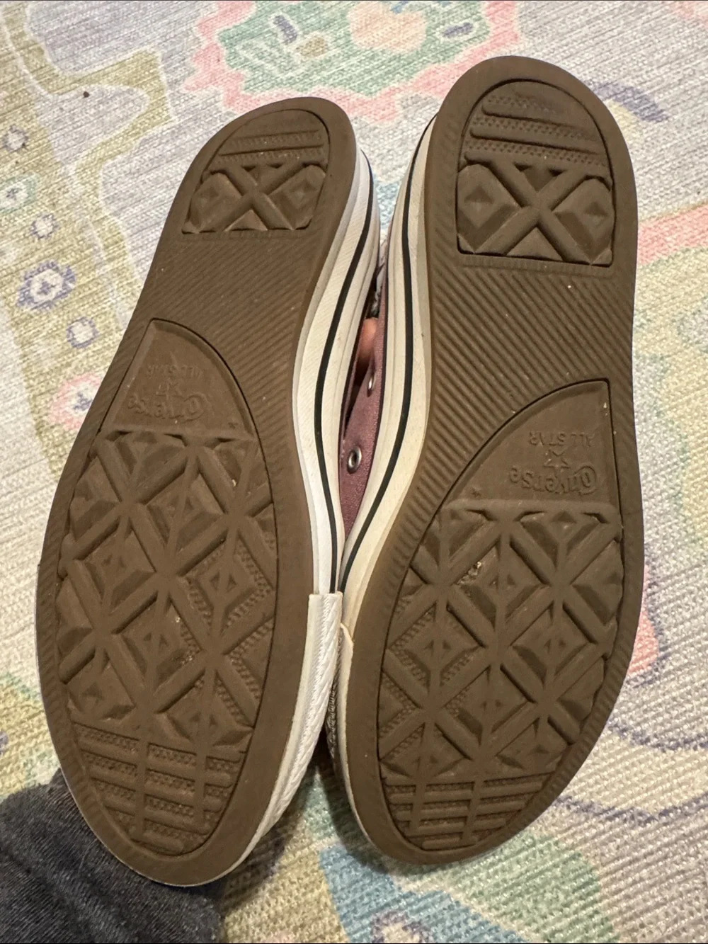 Converse High-Top Canvas Sneakers in Mauve